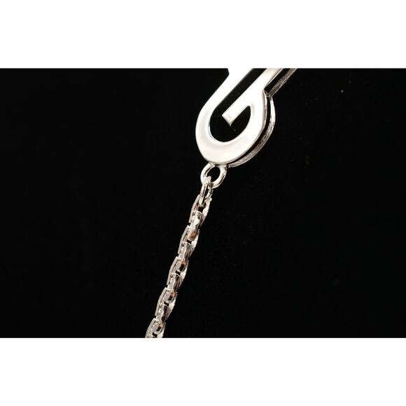 Vintage Givenchy 80s Logo Box Chain Necklace 36" Signed Runway Designer Jewelry - Picture 4 of 12